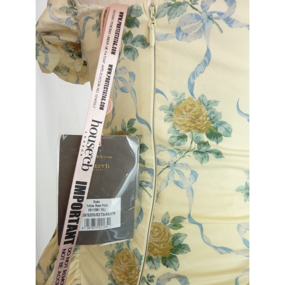 NWT House of CB Rosie Floral Dress Size S Rosie Puff Sleeve Cotton Mini Sundress - Picture 7 of 9